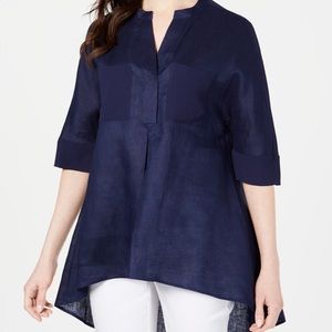 ANNE KLEIN NWOT Womans Elbow Sleeve High/Low Tunic